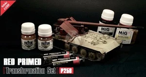 Conjunto de transformación Mig Productions vehículos imprimados rojos (con guía) P258 - Imagen 1 de 1