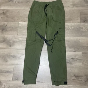 EPTM Men’s Cargo Strap Pants Green Drawstring Adjustable Ankle sz XL 36 - Picture 1 of 11