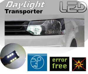 Pour VW TRANSPORTER T6 ampoules LED Blanc Feux jour Diurne Roulage Anti erreur - Bild 1 von 3
