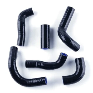 Black For Husqvarna TE400 TE450 TE510 2002-2009 Silicone Radiator Coolant Hoses - Picture 1 of 16