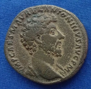 Marcus Aurelius 139-161-180 - Æ Sesterz - CONCORDIA AVGVSTOR TR P XV - 24,8 g - Bild 1 von 2