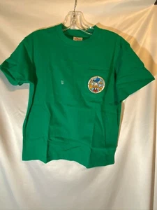 Disney Store Green Embroidered DONALD DUCK T-SHIRT~Youth L/10-12~NEW - Picture 1 of 4