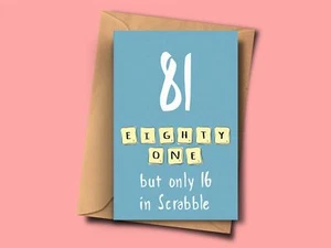 Tarjeta divertida para 81 cumpleaños sobrino suegra mamá hija tío - Imagen 1 de 1