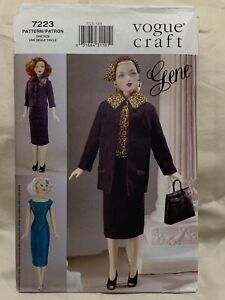 7223 Vogue Craft Doll Clothes Vintage Sewing Pattern Gene 15.5" UNCUT Dress