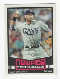 2015 TOPPS HERITAGE BASEBALL NEW AGE EVAN LONGORIA TAMPA BAY RAYS #NAP-14 - Picture 1 of 1