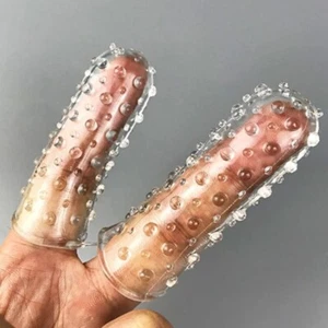 Reusable Crystal Condom Penis Sleeve with Clitoris Stimulator - Picture 1 of 6