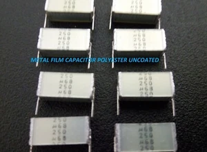 0.68uF 0,68uF 680nF 250V Met. Poly Film Capacitor UNCOATED P=15mm (= 10 PEZZI) - Imagen 1 de 5