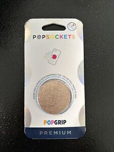 PopSockets Swappable Phone Grip Stand - SAFFIANO ROSE GOLD - PopGrip PopSocket