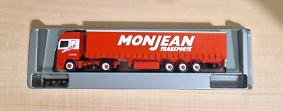 Herpa 144988 DAF 95XF Monjean Transporte centinato ovp 1:87 - Immagine 1 di 3