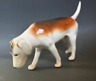Vintage Beswick Standing Foxhound White Tan And Black
