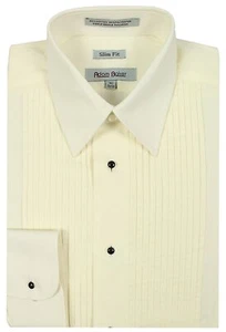 Adam Baker Men's Slim Fit Convertible Cuff Laydown Collar Tuxedo Shirt-CLEARANCE - Picture 1 of 4