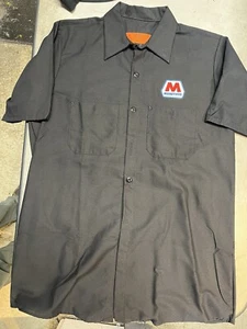 Marathon Mechanics Uniform Shirt sizes S,M,L,XL Charcoal in Color - Picture 1 of 1