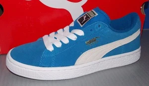 PUMA SUEDE JR IN COLORS BLUE / WHITE SIZE 4.5 - Picture 1 of 3