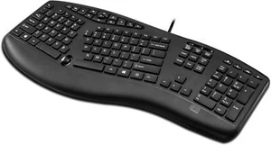 Adesso AKB-160UB TruForm Ergonomic Keyboard w Palm Rest 17 Hot Keys Scroll Wheel - Picture 1 of 7