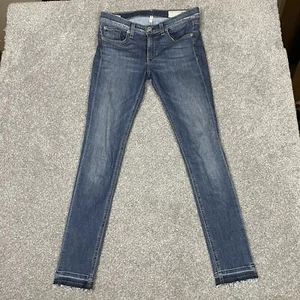 Rag & Bone Jeans Womens 27 (28x28) Blue Ankle Skinny Stretch Clean Lilly Dale - Picture 1 of 8
