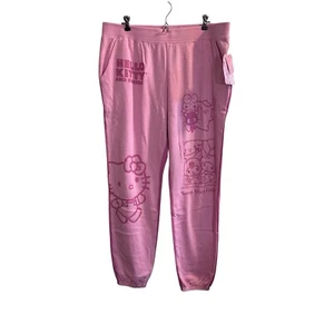 NWT Women’s Hello Kitty And Friends By Sanrio Sweatpants Sz 1X Pink Cute Comfy - Picture 1 of 4