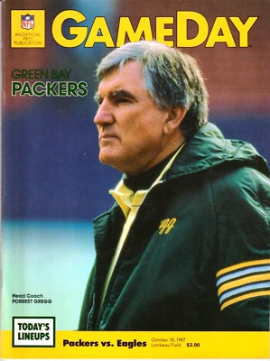 1987 GAMEDAY Magazine Green Bay Packers vs Philadelphia Eagles 10-18-1987 - Image 1 of 2