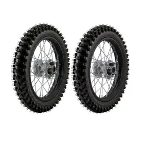 70/100-19 90/100-16 Tire On Rim Set Front Rear KX100 TTR125L Big Wheel offroad - Picture 1 of 7