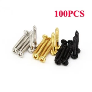 Paquete de 100 tornillos de montaje de puente trémolo para guitarra de colección cabeza redonda 3,0 x 25 mm - Imagen 1 de 10
