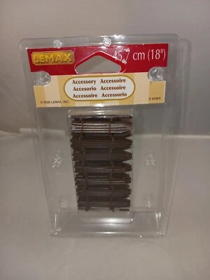 LEMAX VILLAGE ACCESORIO 18" MARRÓN CABLEADO VALLA MADERA #44393 Foto 1 de 2