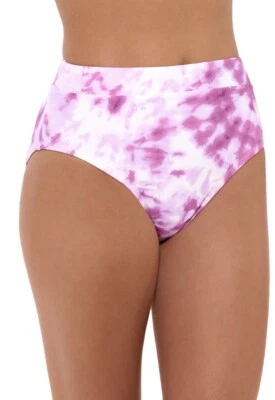 Lavender Purple High Leg Tie Dye High Waisted Swim Bottom  Woman's Size XL NWT - Image 1 of 4
