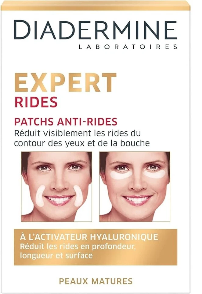 Diadermine Expert 12 Patches Anti Wrinkles Eyes Mouth A L Activator Hyaluronic - Image 1 of 1