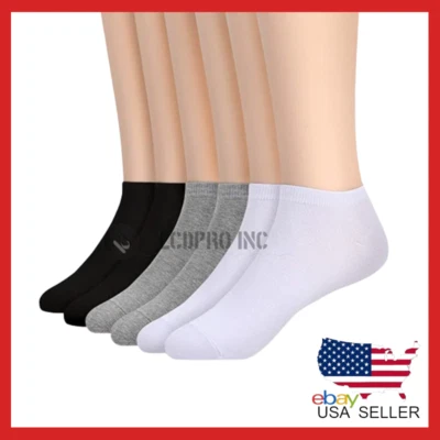 Novo Lote 12 Pares de Meias de Tornozelo Masculinas Femininas Algodão Corte Baixo Casual Tripulação Invisível EUA - Imagem 1 de 4