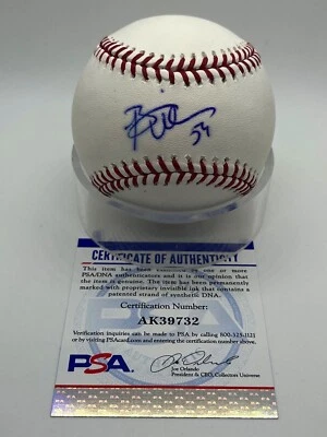 Brian Urlacher Chicago Bears Signed Autograph Official OMLB Baseball PSA DNA - Image 1 of 2
