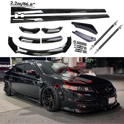 Front Bumper Spoiler Body Kit / Side Skirt/Strut Rods For Acura TL TLX ILX - Image 1 of 4