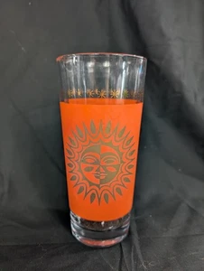 Vintage großes MCM Celestial Aztec Sun Atomic 24K Gold Jeanette Cocktail Mixglas - Bild 1 von 7