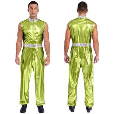 Body Disfraz Elástico Cremallera Sin Mangas Unitard Zentai Hombre EE. UU. Foto 1 de 4