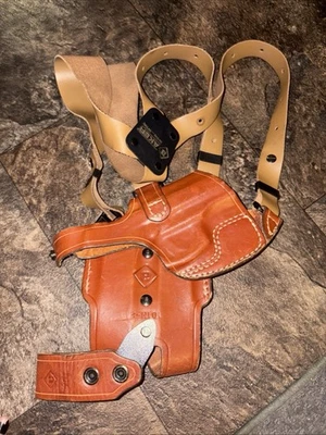 AKER LEATHER 101 COMFORT-FLEX SHOULDER HOLSTER - BROWN - beretta 92f - Image 1 of 3