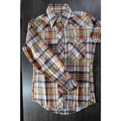 De Colección Wrangler Camisa a Cuadros Manga Larga Perla A Presión Western Perlado Otoño Niños 12 Foto 1 de 4