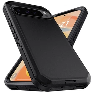 Black For Google Pixel 9/9 Pro/9 Pro XL Shockproof Soft Phone Case Rugged Cover - Picture 1 of 36