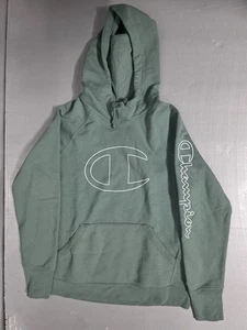 Herren M Pullover Loose Fit Champion Grün Hoodie mit C Logo auf der Brust - Bild 1 von 7