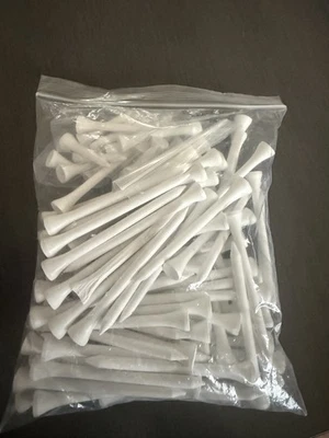 White Golf Tees 83mm & 38mm 120 Count Bulk Pack Golf Accessories - Image 1 of 2