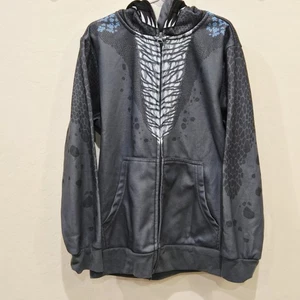 Jurassic World Velociraptor Mesh Face Hoodie Zip Up Kid's Boys Medium M EUC - Picture 1 of 4