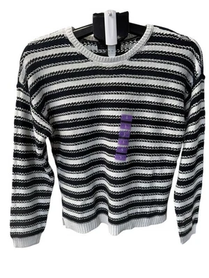 Joseph A. nuevo con etiquetas Suéter a rayas blanco y azul marino talla 8 Foto 1 de 4