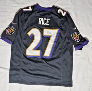 RAY RICE - Baltimore Ravens Autographed / SIGNED Jersey - Nike Adult XL - Picture 1 of 20
