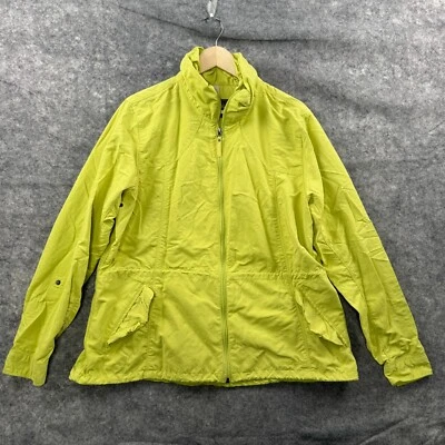 Chaqueta cortavientos Eddie Bauer para mujer XL verde Travex cremallera completa senderismo aire libre Foto 1 de 4