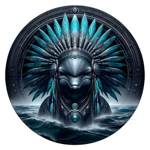 Dolphin Totem Decal - Spirit Animal Decal - Native American Totem Decal - Picture 1 of 1