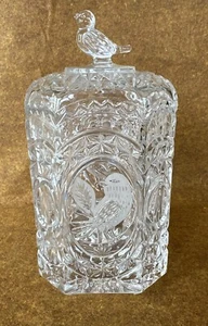 Hofbauer Byrdes Keksfass Glas & Deckel Vogel Finish Vintage Kristall Deutschland - Bild 1 von 24