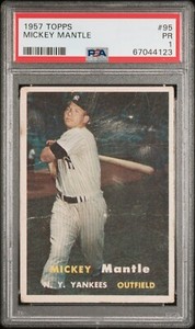 1957 Topps Mickey Mantle #95 PSA 1 PR HOF! BEAUTIFUL CENTERING