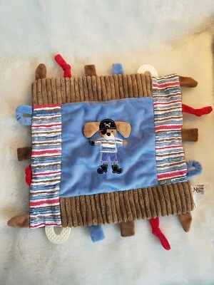 Maison Chic Pirate Puppy Dog Lovey 蓝色 棕色 红色 柔软 Taggies 安全 婴儿 D — 第 1/4 张图片