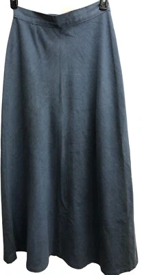 Maxi Falda Denim Años 60/70 De Colección Talla 8/10 Azul Línea A Cremallera Trasera Hippy Foto 1 de 4