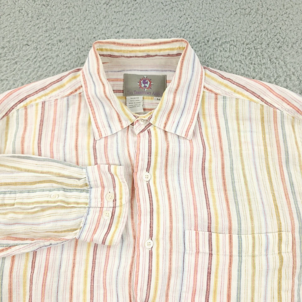 Рубашка мужская The Territory Ahead средний размер красная синяя деловая повседневная офисное белье - Изображение 1 из 4