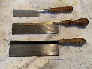3 x Vintage Herren Sägen - 2 x 8” & 1 x 4 1/2” - Bild 1 von 6
