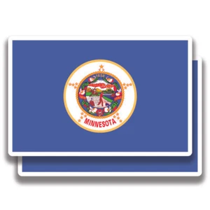 MINNESOTA STATE FLAG DECAL 2 Stickers Bogo For Car Bumper Truck 4x4 2 For 1 - Picture 1 of 1