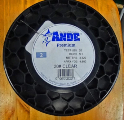 Ande Premium Monofilamento Transparente 20# Prueba 4800 yd. Carrete Foto 1 de 2