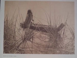Pomo Indians Canoe of Lake Tules 1972 Original Folio Edward S. Curtis - Picture 1 of 1